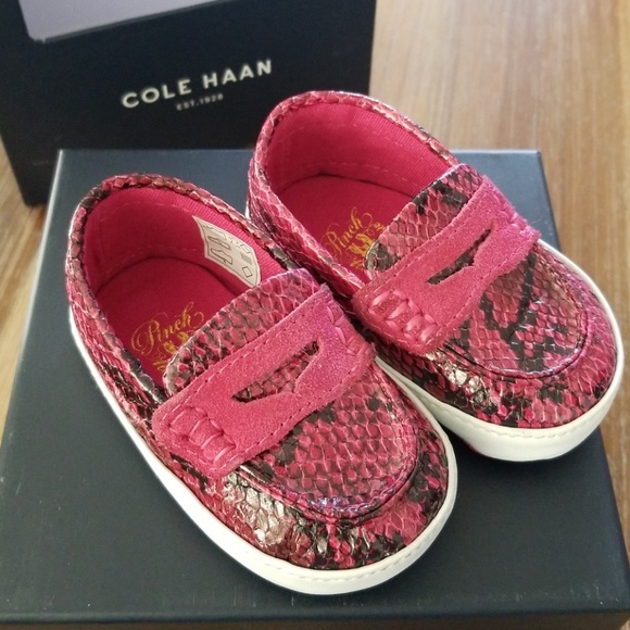 Cole Haan Other - Cole Haan Pink Snake Infant Soft Sole Shoes Size 2
